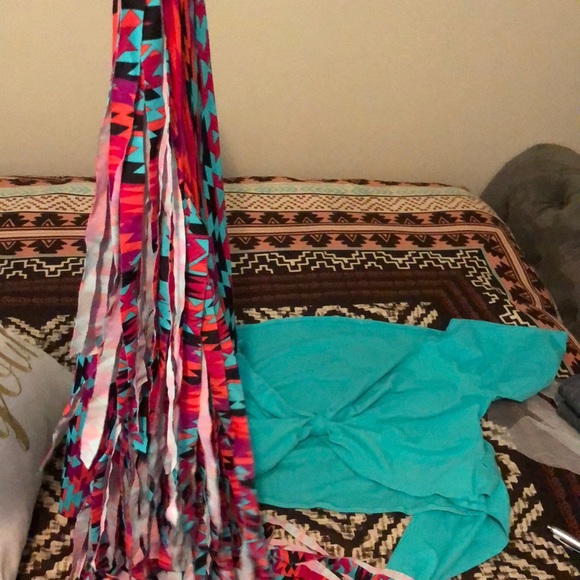 2pcs Tassel Set Skirt and Wrap Crop Infinity Top - Picture 1 of 7